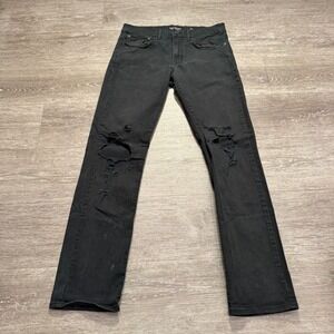 Lucky Brand Pants Mens 32 Black 121 Slim‎ Fit Preppy Stretch 32x31 Casual Cotton